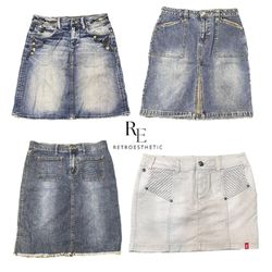 Jupes midi en denim Y2K NYC IT Girl RE-2671