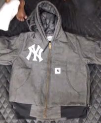 Felpa con cappuccio in denim stile rework Carhartt