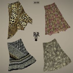Y2K Animal Printed Poly Skirts (AA-619)