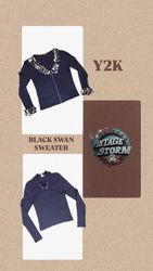 Y2K Black Swan Sweater