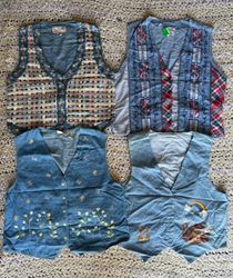 Denim embroidery Waistcoats 20 pieces