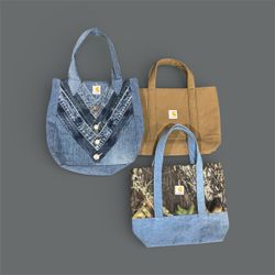 Fs-55 Upcycled Carharrt denim tote bag