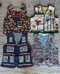 Chalecos de mezcla de bordado de mezclilla 20 piez..