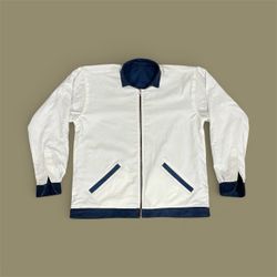 「Fs-56 アップサイクルハリントンスタイルジャケット デニムオリジナル刺繍付き」