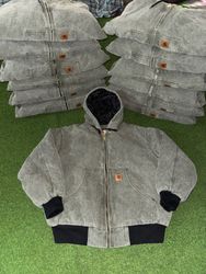 Rework Style Acid Wash Khaki Carhartt Kapuzenjacke..