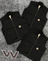 Carhartt reworked style black gilets #3112