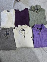 Ralph 1/4 Zip and Cable Knit Sweaters