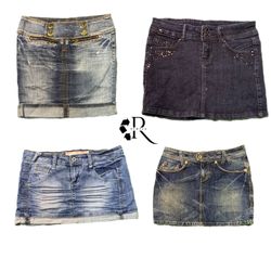 Y2K Paris Hilton Era Denim Mini Skirt W-1435-7