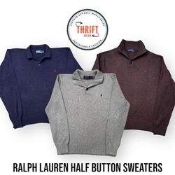 T2387 Ralph Lauren Halbknopf-Pullover