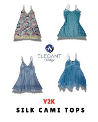 Y2K Silk Cami Tops - EV1678