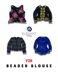 Y2K Beaded Blouse - EV1681