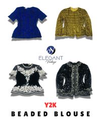 Y2K Beaded Blouse - EV1683