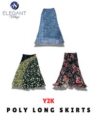 Y2K Poly Long Skirts - EV1710