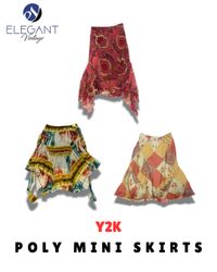 Y2K Poly Mini Skirts - EV1716