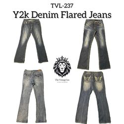 Y2Kデニムフレアジーンズ (TVL-236)