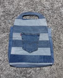 Upcycled Levi’s Denim Stripes Bags