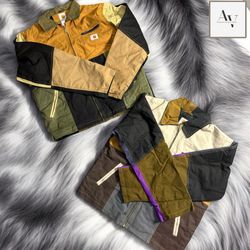 Carhartt rework style patchwork jacket