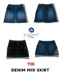 Y2K Denim Mix Skirts - EV1705