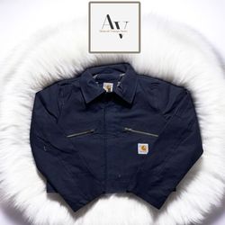 Carhartt rework style blue cropped jacketz