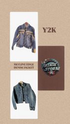 Y2K Skyline Edge Denim jacket