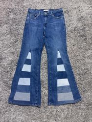 Upcycled Levi’s Multi-Toned Denim Flared..