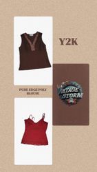 Y2K Pure Edge Poly Blouse