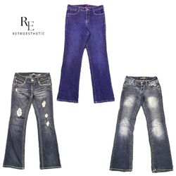 Y2K Embroidery Jeans RE-2705