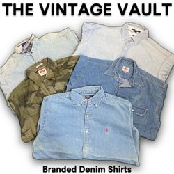 Branded Denim Shirts including Polo, Tommy and oth..