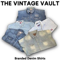 Branded Denim Shirts including Tommy, Levis and ot..