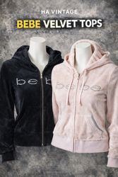 Premium Bebe Velour Hoodie Tops