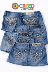 CR5763 Upcycled Miss Me & Rock Revival Skirts