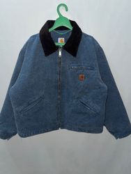 リワークスタイル カーハート アシッドウォッシュ スカイブルー デトロイトジャケット