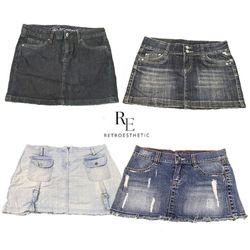 Y2K ブリトニーエラ ガール デニム マイクロミニスカート Re-2714