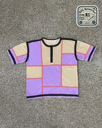 Upcycled Patchwork Henley Tee