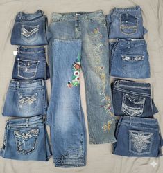 オーバーサイズデニムブーツカットジーンズ (LJ-36)