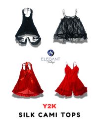 Y2K Silk Cami Tops - EV1776