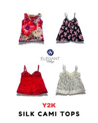 Y2K Silk Cami Tops - EV1780