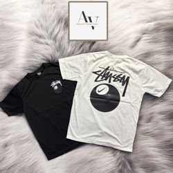 T-shirt blanc et noir Nike style 8 ball retravaill..