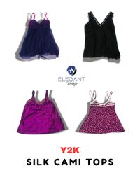 Y2K Silk Cami Tops - EV1791