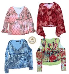 Y2K Grunge vibe full slvesss tops 10 pcs At 270