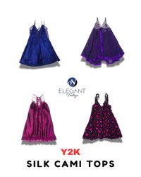 Y2K Silk Cami Tops - EV1797