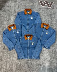 Veste Detroit en denim foncé relookée Carhartt #21..