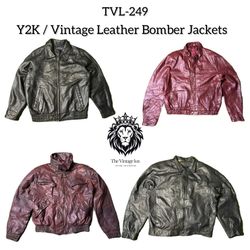 Y2K / Vintage Leder Bomberjacken (TVL-249)