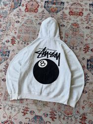 Stussy rework style 8ball pullover hoodie