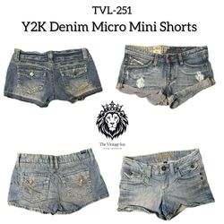 Y2K Denim Mikro Mini Shorts (TVL-251)