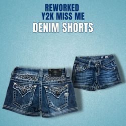 Shorts in denim Miss Me Y2K riciclati | MOQ 20pz