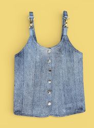 Fs-61 Upcycled denim halter top
