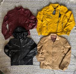Leather jackets 5 pieces