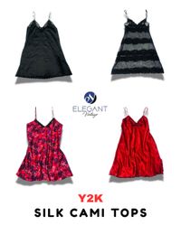 Y2K Silk Cami Tops - EV1807