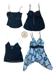 Tops camisoles noires Y2K 10 pièces à 279